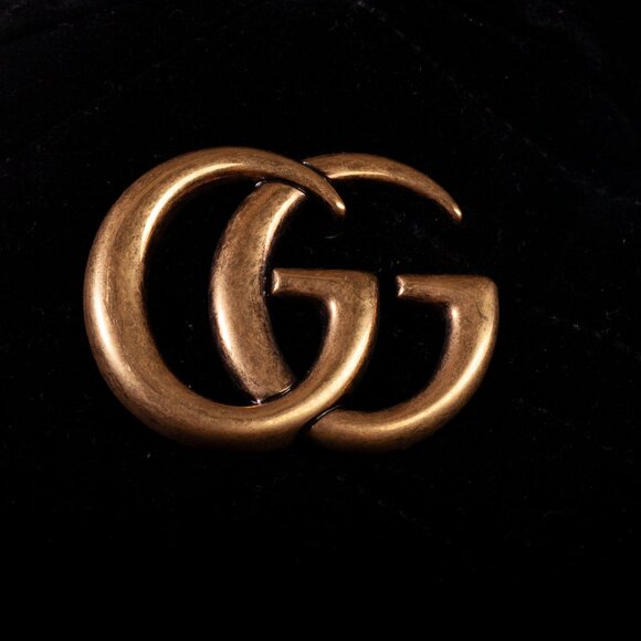 Authentic Black Gucci Velvet Matelasse GG Marmont Dome Backpack - Picture 6 of 11